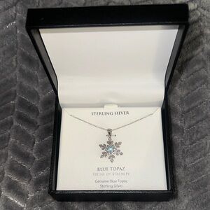 Sterling Silver Blue Topaz Necklace